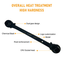 Load image into Gallery viewer, Scaffolder Quick Ratchet Wrench Multifunctional Double Headed Four Use
