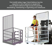 Load image into Gallery viewer, LINYI QUEEN 36" X 36" Forklift Safety Cage Heavy Duty Steel Forklift Man Basket Foldable Forklift Work