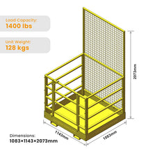 Load image into Gallery viewer, LINYI QUEEN 36" X 36" Forklift Safety Cage Heavy Duty Steel Forklift Man Basket Foldable Forklift Work