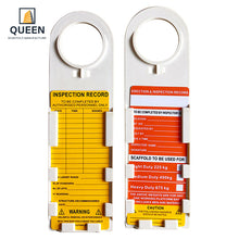 Load image into Gallery viewer, Scaffolding Tie Tags Abs Engineering Plastic Safety Lockout Warning