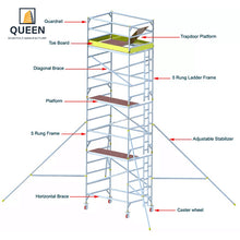 Load image into Gallery viewer, Scaffolding Tower Mobile Aluminium Scaffolding Tower