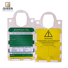 Load image into Gallery viewer, Scaffolding Tie Tags Abs Engineering Plastic Safety Lockout Warning