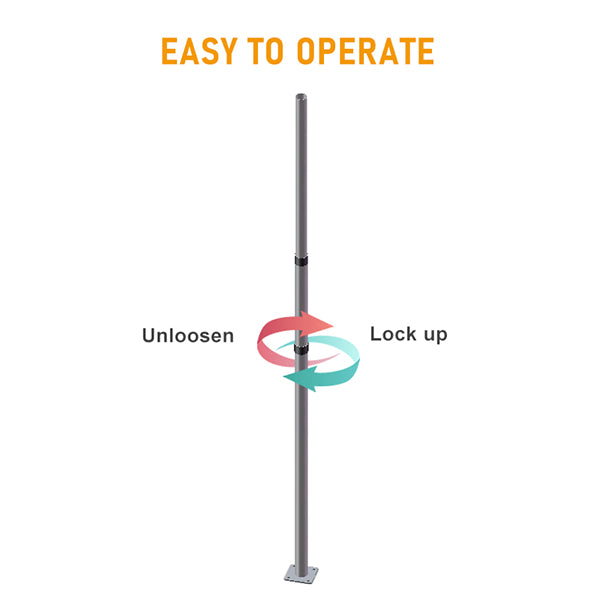 Light Post Components Steel Lights Lamp Post Parts Lamp Post Solar Pole Aluminum Adjustable ...