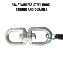 Load image into Gallery viewer, Retractable Tool Safety Lanyard Stainless Steel Carabiner Black Scaffolding Protection Tool Wire Reel
