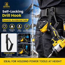 Load image into Gallery viewer, LINYI QUEEN SCAFFOLDING Self-Locking Impact Wrench Drill Belt Hook, Heavy Duty Plastic Quick Release Power Tool Holder for Work Belt
