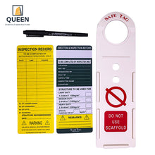 Load image into Gallery viewer, Scaffolding Tie Tags Abs Engineering Plastic Safety Lockout Warning
